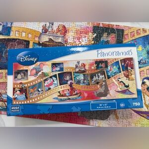 Disney Panoramas "Movie Moments" Jigsaw Puzzle, 750 Pieces (Mega, 2011) USED